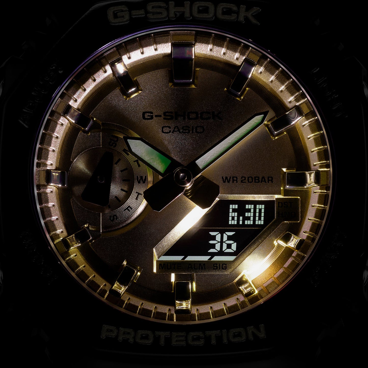 CASIO G-SHOCK GA-2100GB-1A OAK - Gold dial Men's Watch