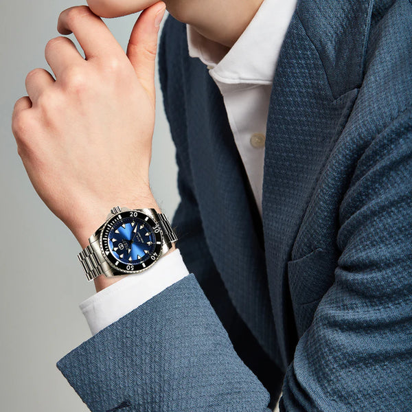 Gucci Men's Silver Watch, Blue Dial | Ya136362 by i-watch