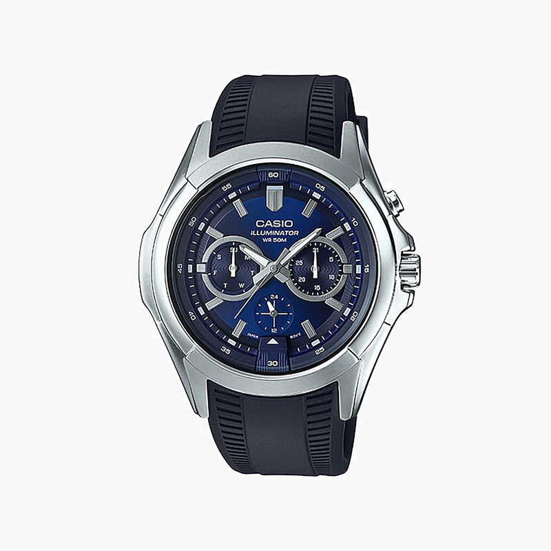 Casio Mtp-E204-2avdf - Sporty Confidence Men's Watch With Blue Dial & Durable Resin Band by i-watch