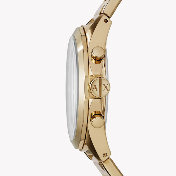 Armani Exchange Men's Gold Watch, Black Dial | Ax2611