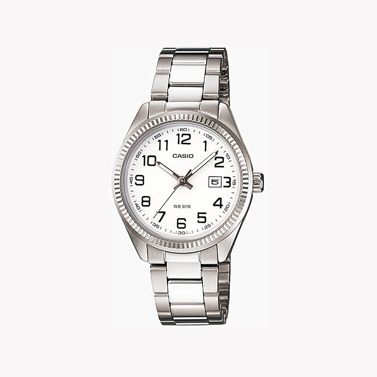 CASIO LTP-1302D-7BVDF - SPORTY ELEGANCE WOMEN'S TIMEPIECE IN SILVER & WHITE