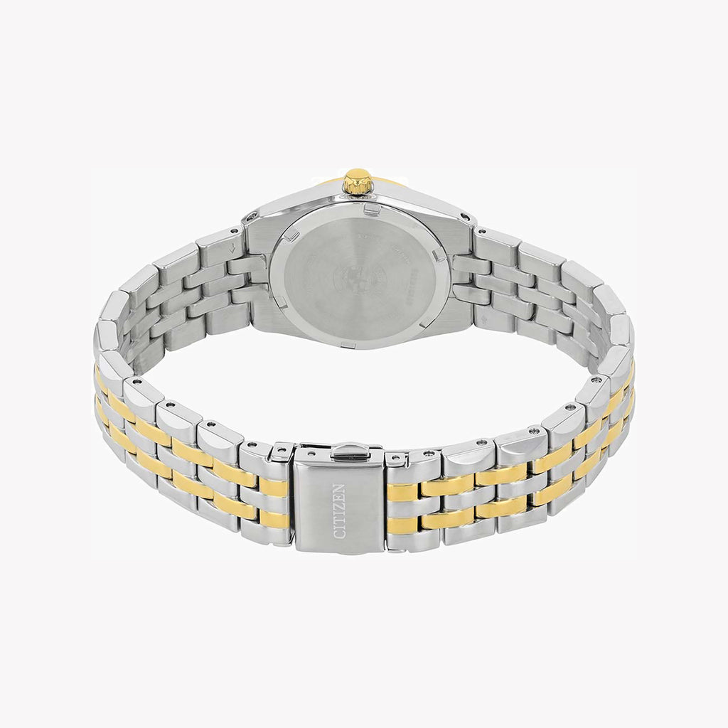 CITIZEN EW2294-61L - CHARMING TIMEKEEPER: Stylish Women's Watch in Silver & Gold with Blue Dial-i-Watch-2