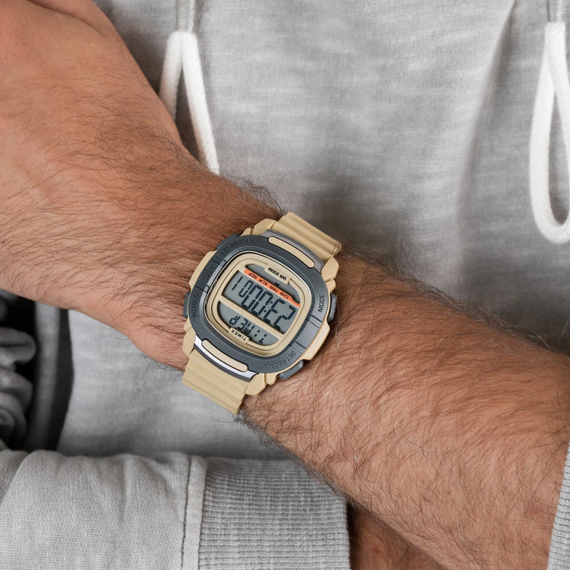 Timex Men's Tan Silicone Watch, Digital Dial | Tw5m35900 by i-watch