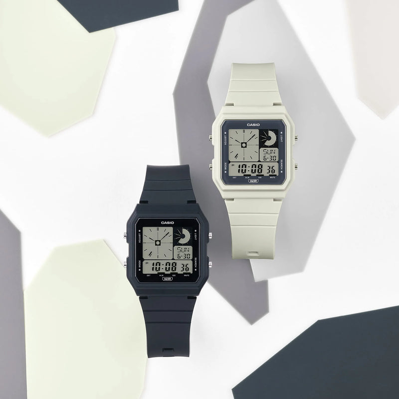 Casio Lf-20w-8adf Modern Classic - Embrace Every Moment Unisex Watch With Sleek White Resin BAnd and Digital Display by i-watch