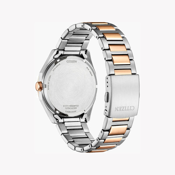 Citizen Men's Silver/Rose Gold Watch, White Dial | Bm7606-84a by i-watch