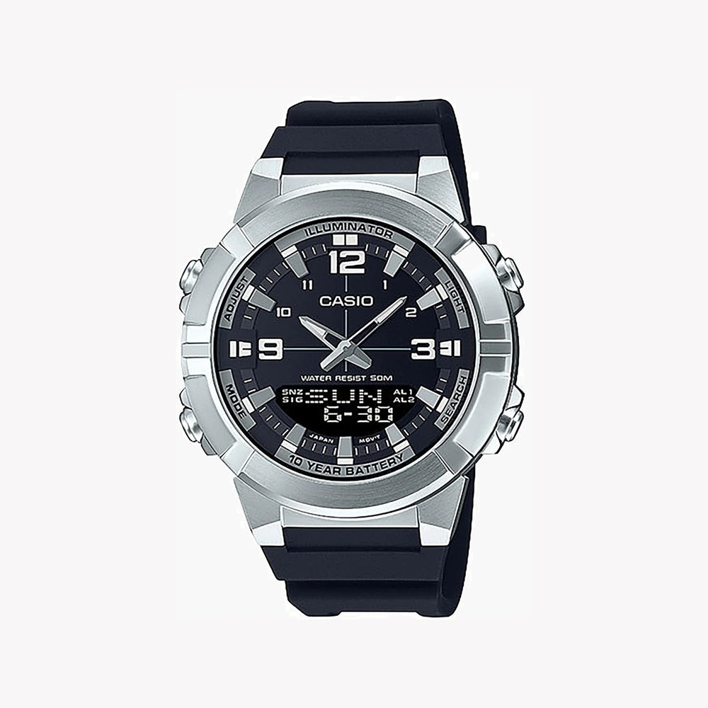 Casio Amw-870-1avdf Bold Adventurer - Sporty Men's Watch With Black Resin BAnd and Striking Black Dial by i-watch