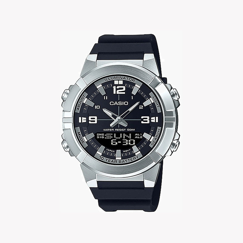 Casio Amw-870-1avdf Bold Adventurer - Sporty Men's Watch With Black Resin BAnd and Striking Black Dial by i-watch
