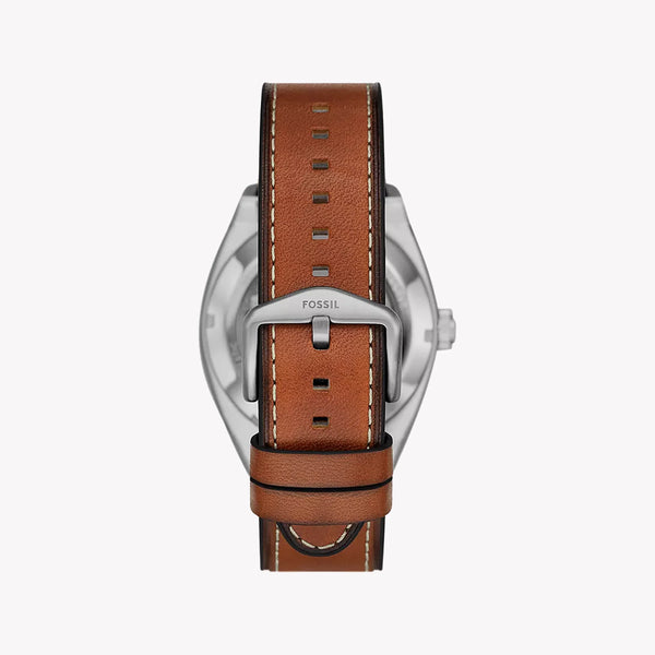 Fossil Men's Silver Stainless Steel, Brown Leather | Me3261 by i-watch