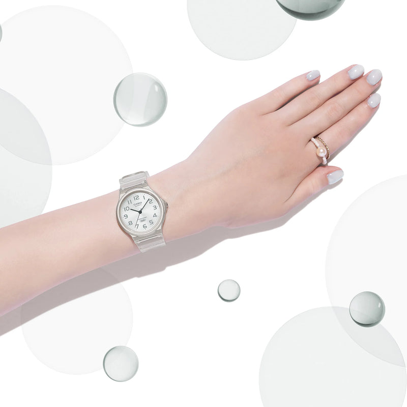 Casio Unisex White Resin Watch, White Dial | Mq-24s-7bdf by i-watch
