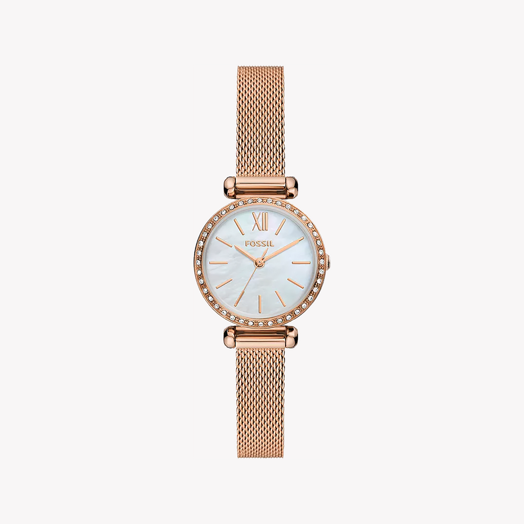 FOSSIL BQ3897 ELEGANT ROSE GOLD MESH WOMEN'S WATCH - TIMELESS CHIC & RELIABLE STYLE