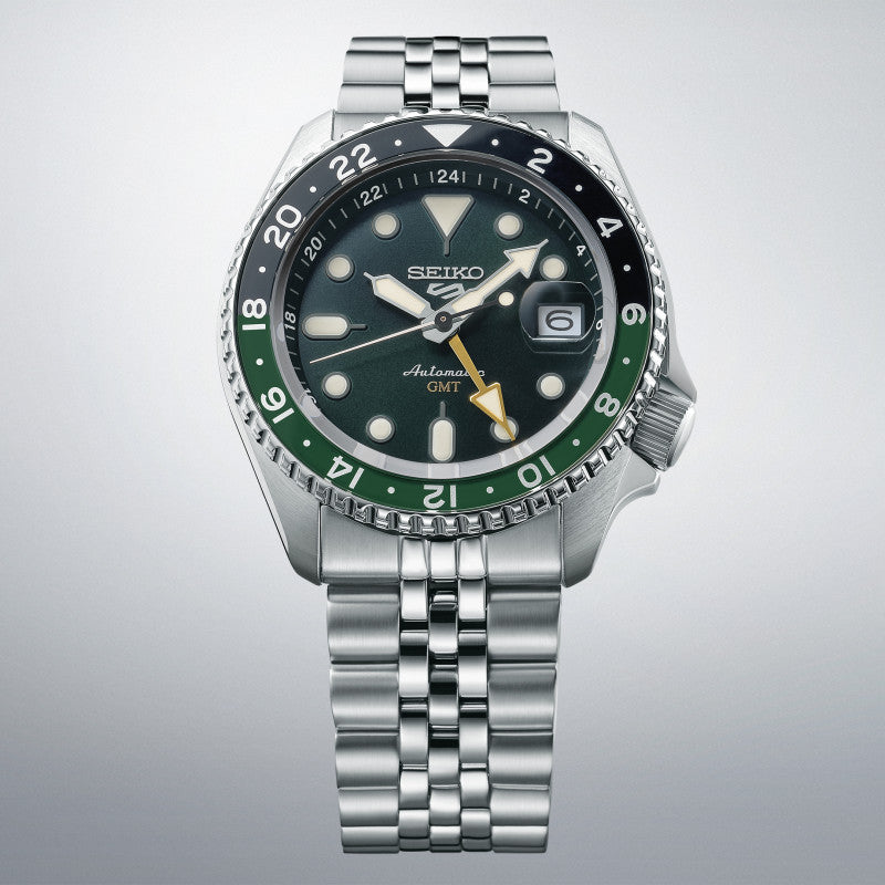 SEIKO 5 SSK035K1 Automatic Watch for Men, Green Dial, Steel Band-i-Watch-3