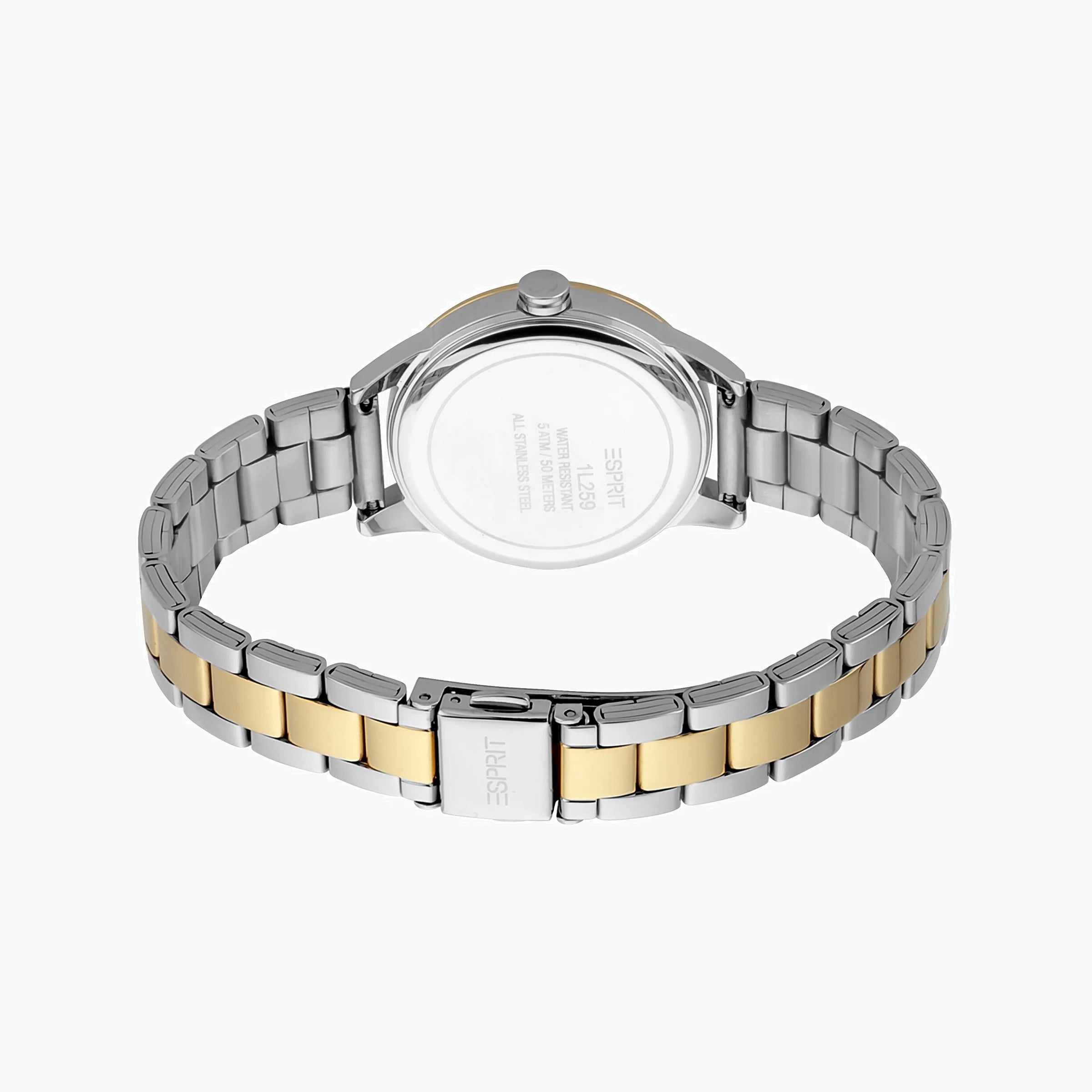 ESPRIT Women's Watch with Silver Stainless Steel Case and Silver & Gold Stainless Steel Band