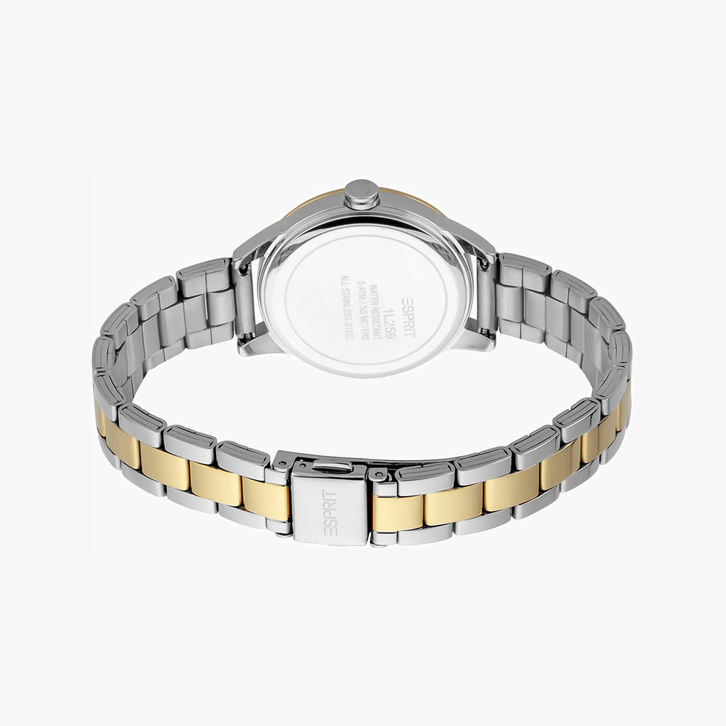 ESPRIT Women's Watch with Silver Stainless Steel Case and Silver & Gold Stainless Steel Band-i-Watch-4