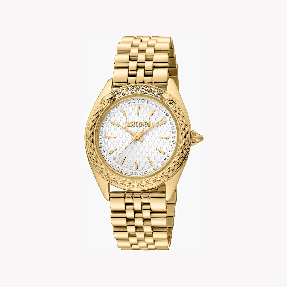 JUST CAVALLI Women's Watch with Gold Stainless Steel Case and Gold Stainless Steel Band