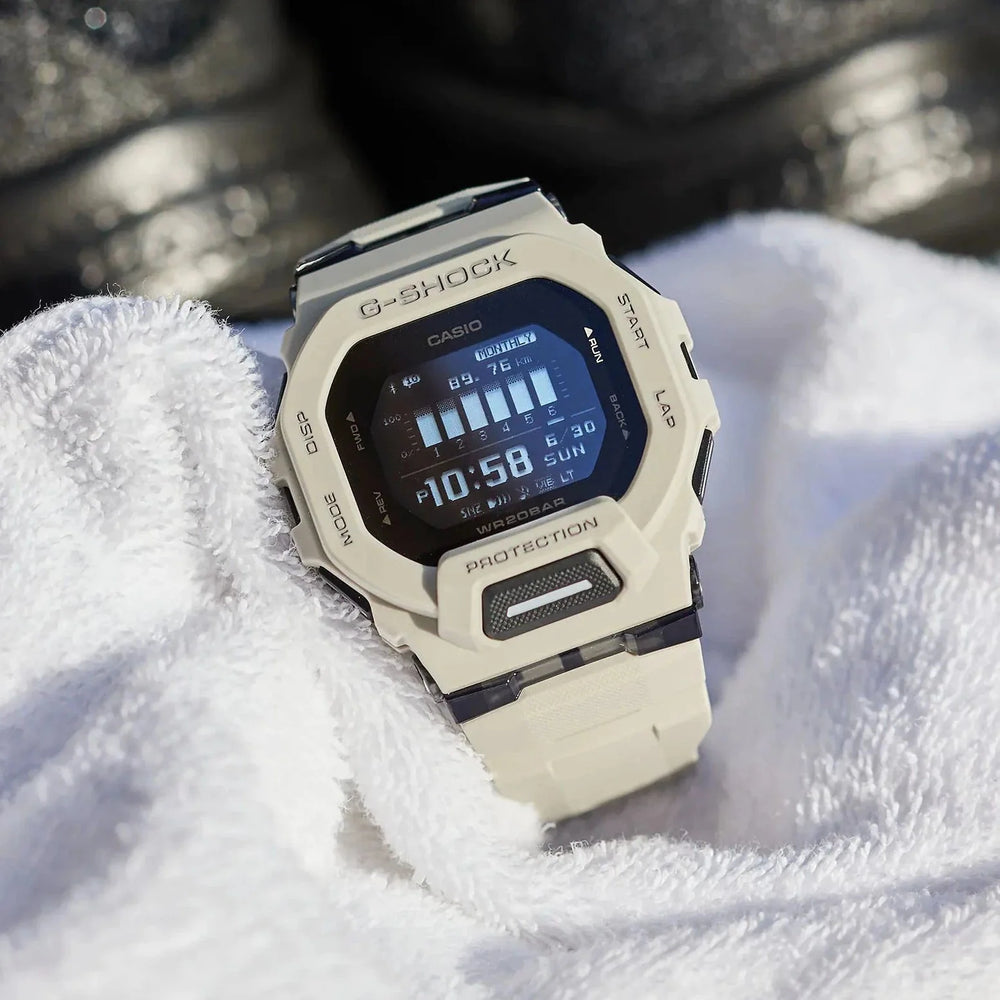 G-Shock Men's White Resin Watch, Sporty Style | Gbd-200uu-9dr by i-watch