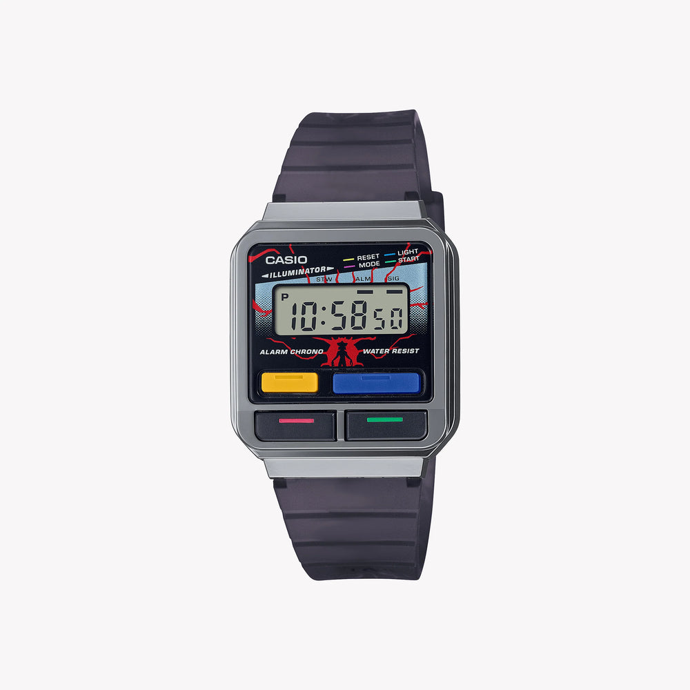Casio Men's Silver Resin Watch, Black Band | A120west-1a by i-watch