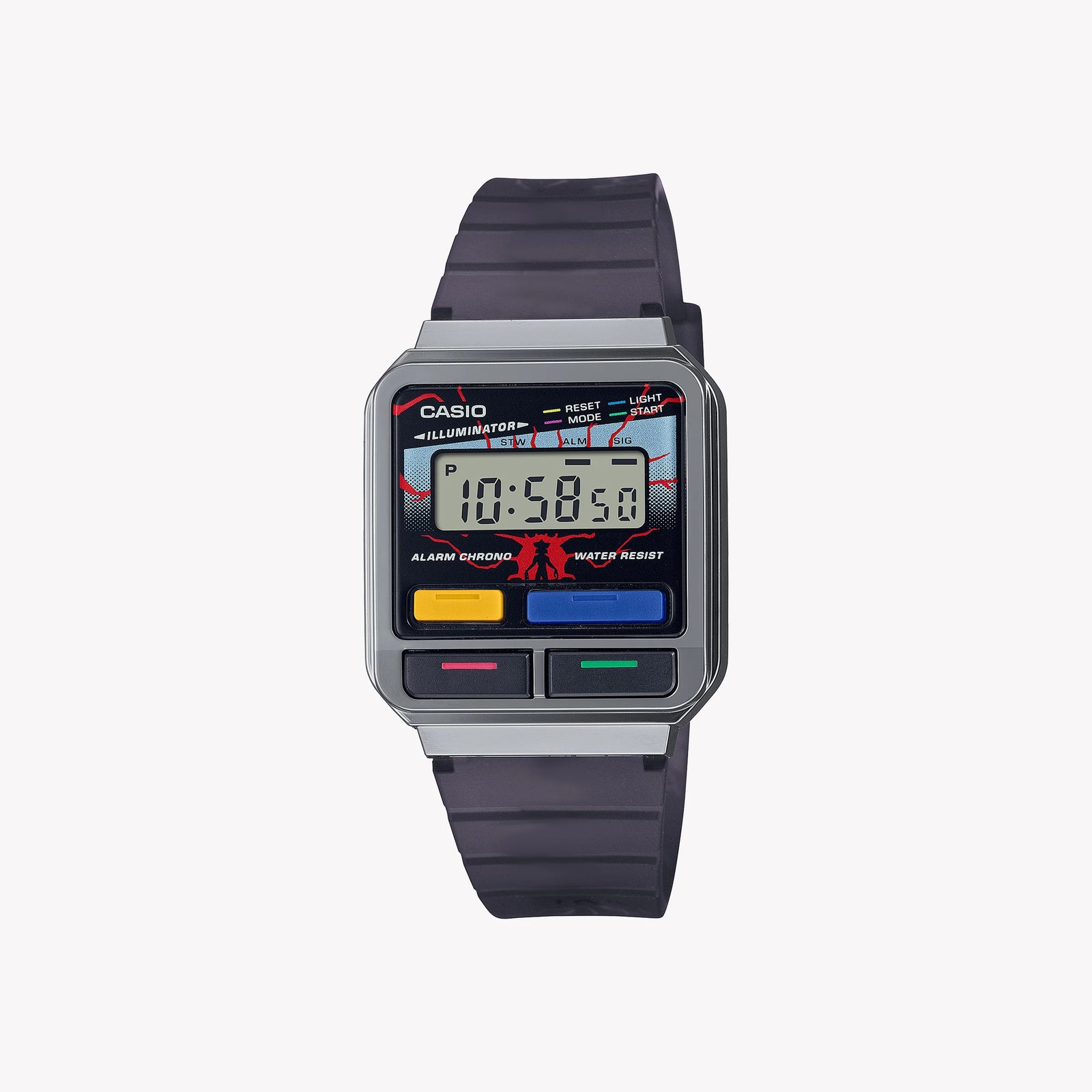 Casio Men's Silver Resin Watch, Black Band | A120west-1a by i-watch