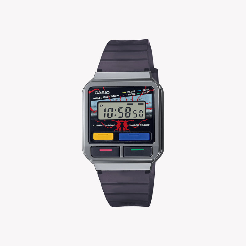 Casio Men's Silver Resin Watch, Black Band | A120west-1a by i-watch