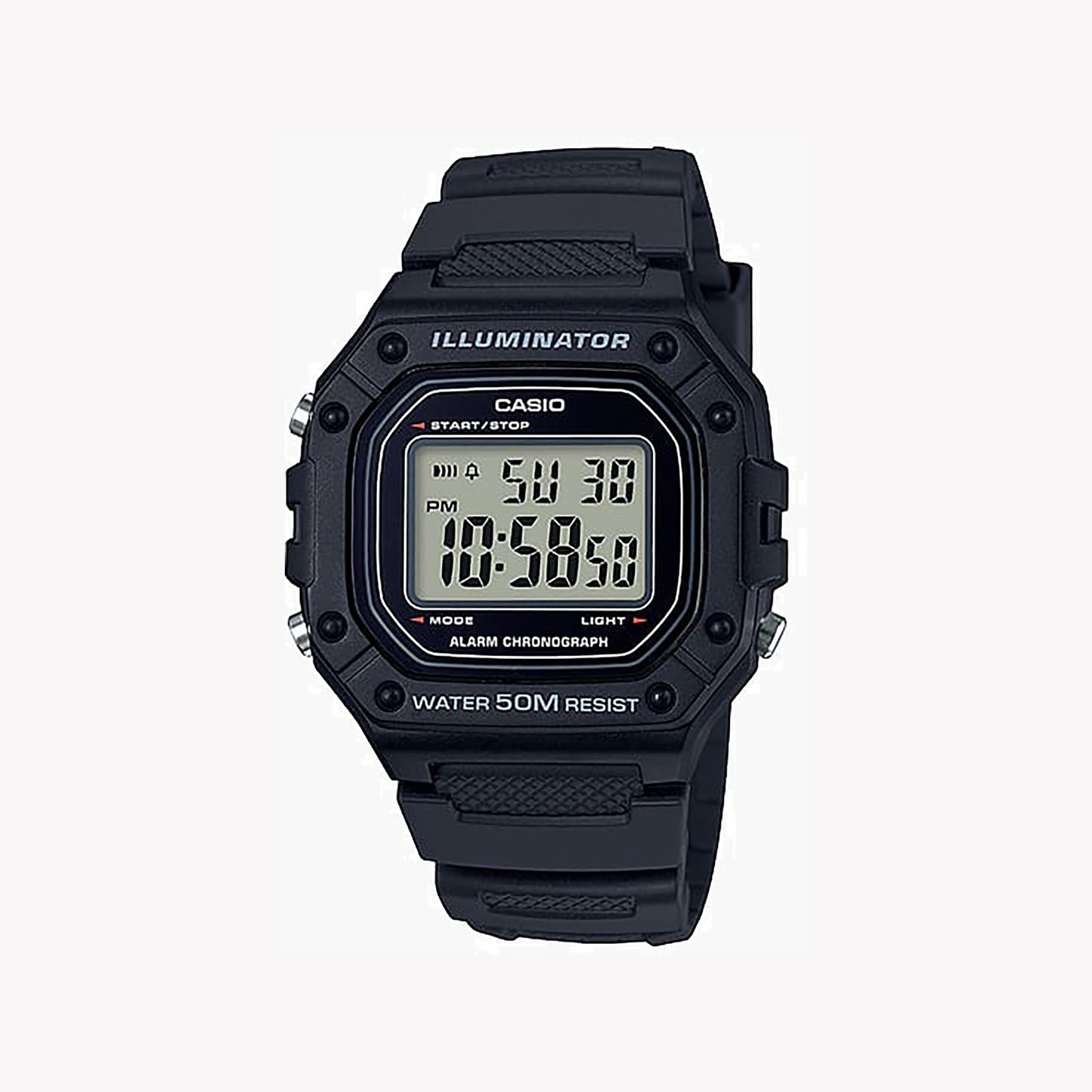 Casio W-218H-1AV Digital Black Men's Watch