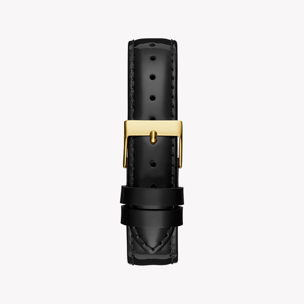 Guess Women's Gold Stainless Steel Watch, Black Leather | Gw0383l1 by i-watch