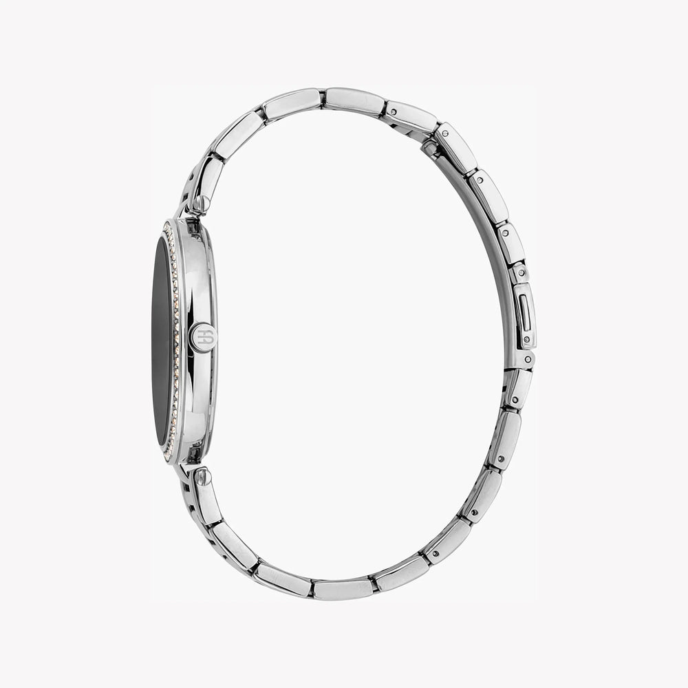 Esprit Women's Silver Stainless Steel Watch, Black Dial | Es1l100m0025 by i-watch