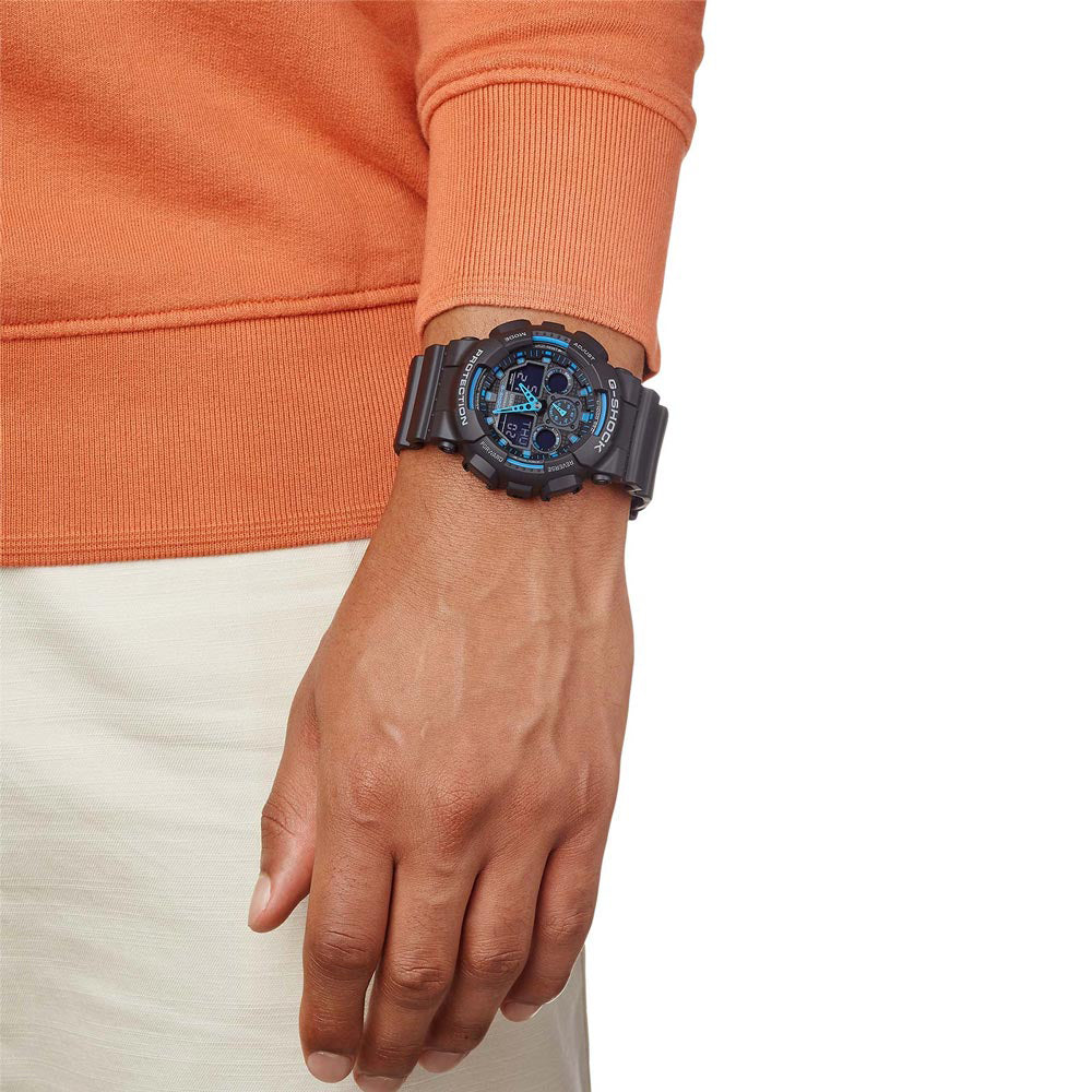 CASIO G-SHOCK GA-100-1A2ER DYNAMIC VERSATILITY - MEN'S SPORTY BLACK TIMEPIECE-i-Watch-3