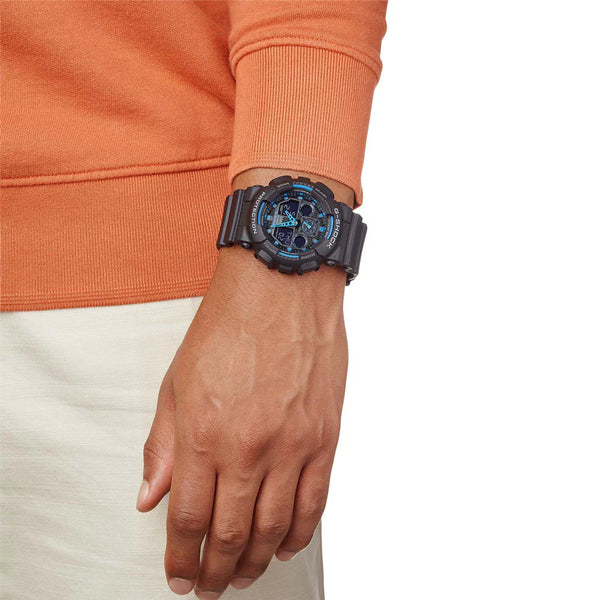 Casio Men's Black Resin Watch, Multicolor Dial | Ga-100-1a2er