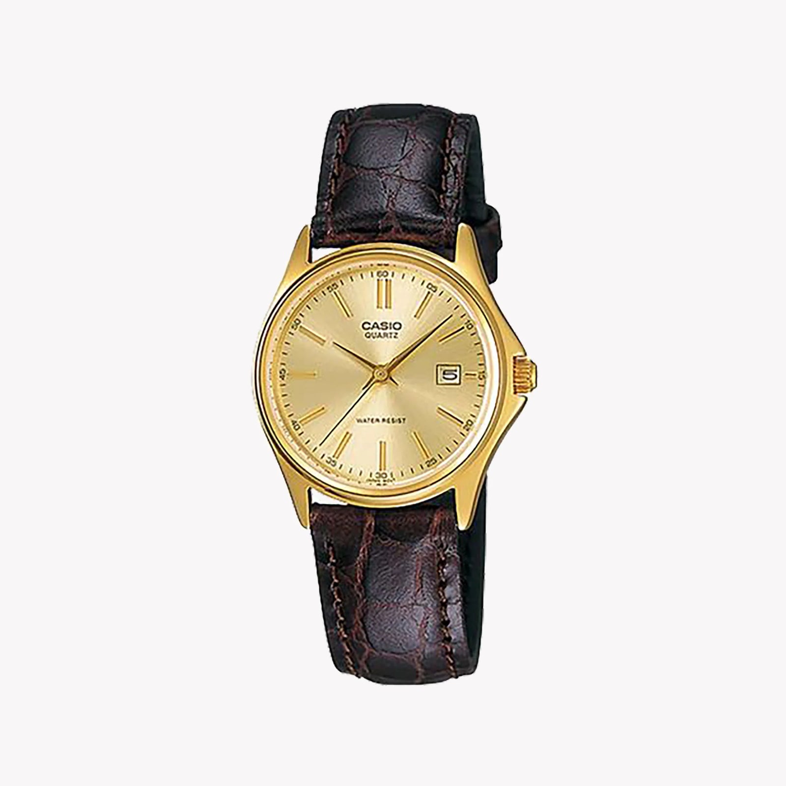 Timeless Elegance Women's Gold Watch, Leather Strap | Ltp-1183q-9adf by i-watch