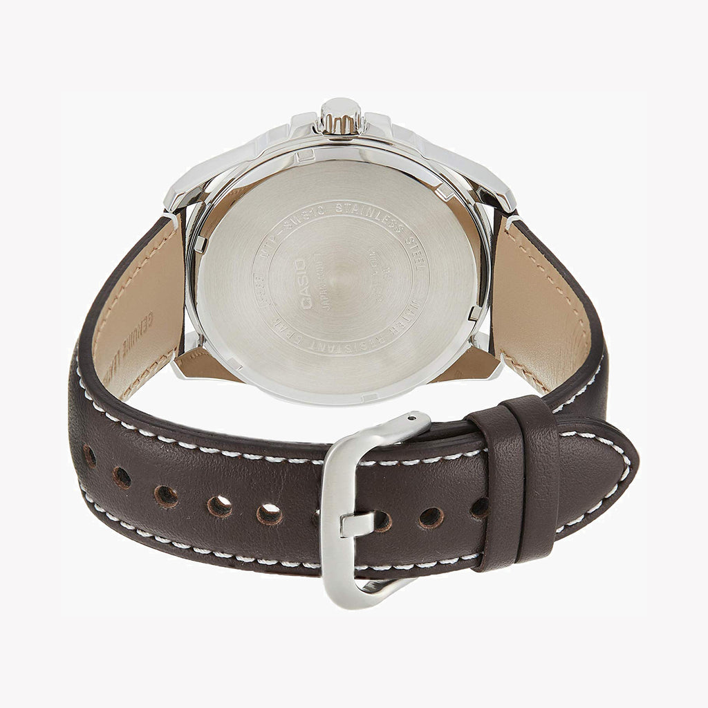 CASIO MTP-SW310L-7AVDF ELEGANT TIMEPIECE - MEN'S STYLISH LEATHER & STAINLESS STEEL WATCH-i-Watch-2