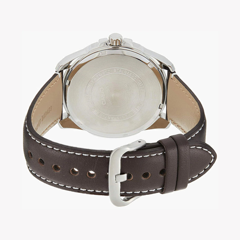 Casio Mtp-Sw310l-7avdf Elegant Timepiece - Men's Stylish Leather & Stainless Steel Watch by i-watch