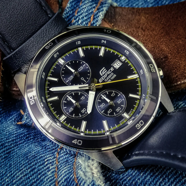 Timeless Elegance Men's Stainless Steel, Dark Blue Dial | Efr-526l-2cvu by i-watch