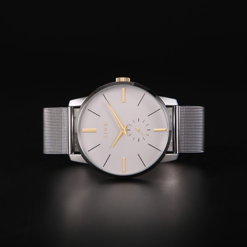 Zink Men's Silver Stainless Steel Analog Watch | Zk126g5ms-T6 by i-watch