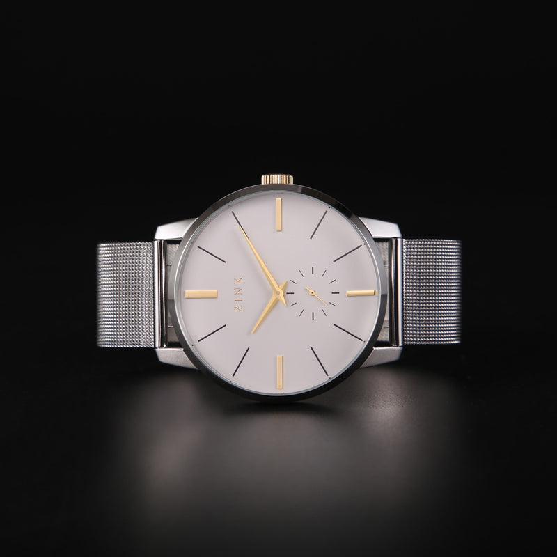 Zink Men's Silver Stainless Steel Analog Watch | Zk126g5ms-T6 by i-watch