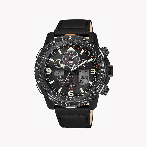 CITIZEN JY8085-14H ECO-DRIVE - BOLD BLACK DIAL, VERSATILE MEN'S TIMEPIECE