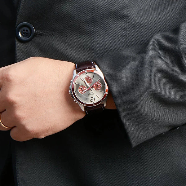 CASIO MTP-1374L-7A1VDF - TIMELESS ELEGANCE MEN'S WATCH WITH LEATHER STRAP & QUARTZ MOVEMENT-i-Watch-4