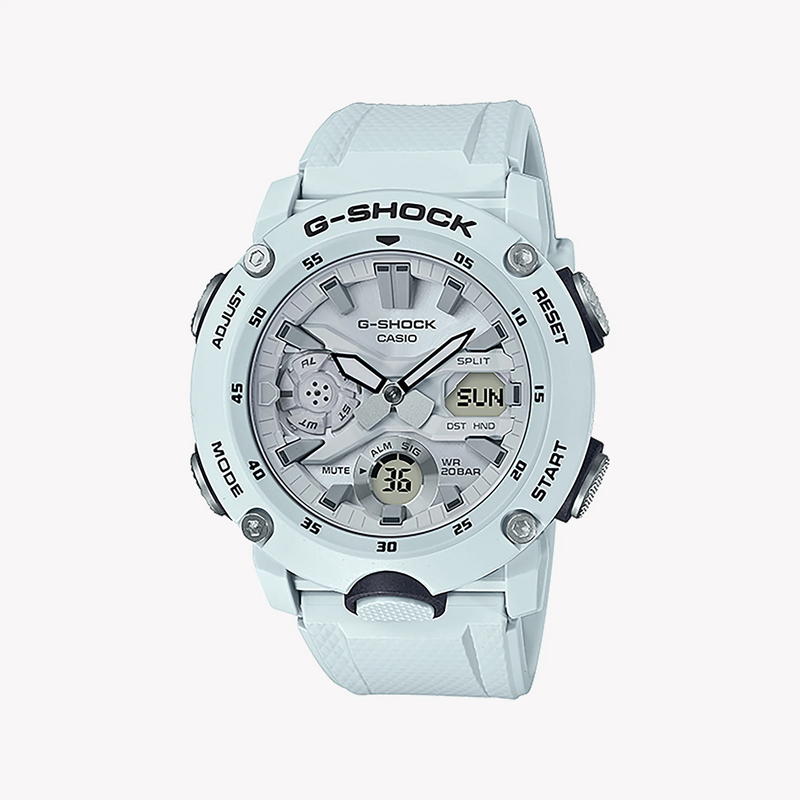 G-Shock Men's White Resin Watch, Digital Display | Ga-2000s-7adr by i-watch