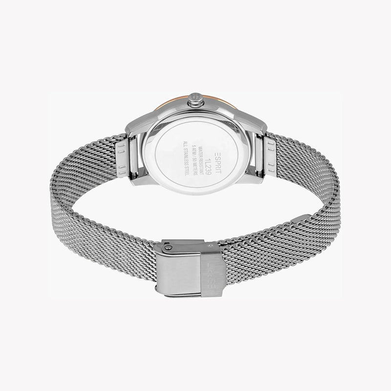 Esprit Women's Silver Stainless Steel Watch, Silver Dial | Es1l116m0045 by i-watch