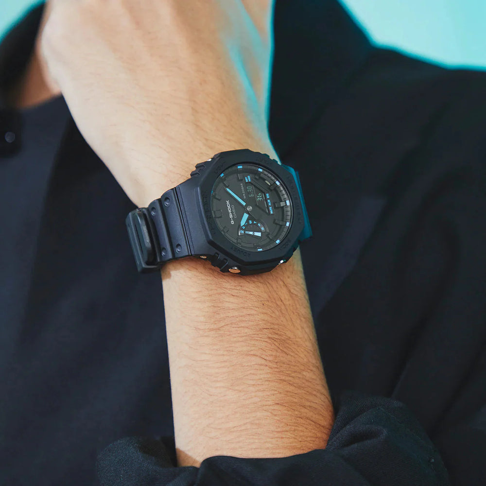 G-Shock Men's Black Resin Watch, Octagonal Design | Ga-2100-1a2dr by i-watch