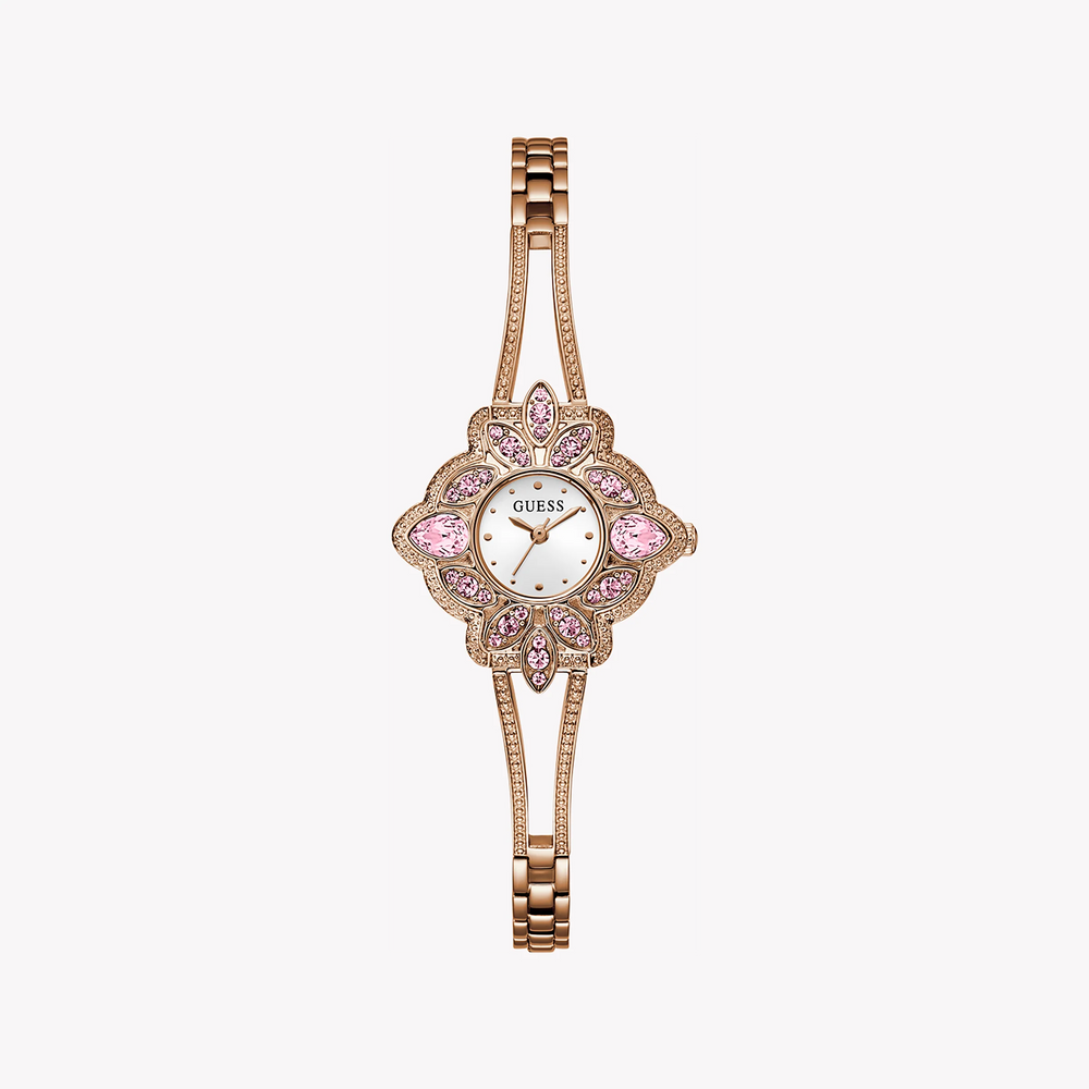 Guess Women's Rose Gold Watch, Silver Dial | Gw0681l3 by i-watch