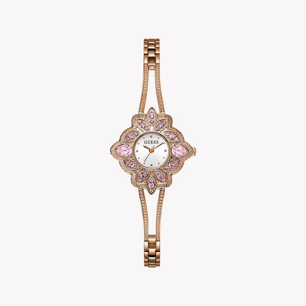 Guess Women's Rose Gold Watch, Silver Dial | Gw0681l3 by i-watch