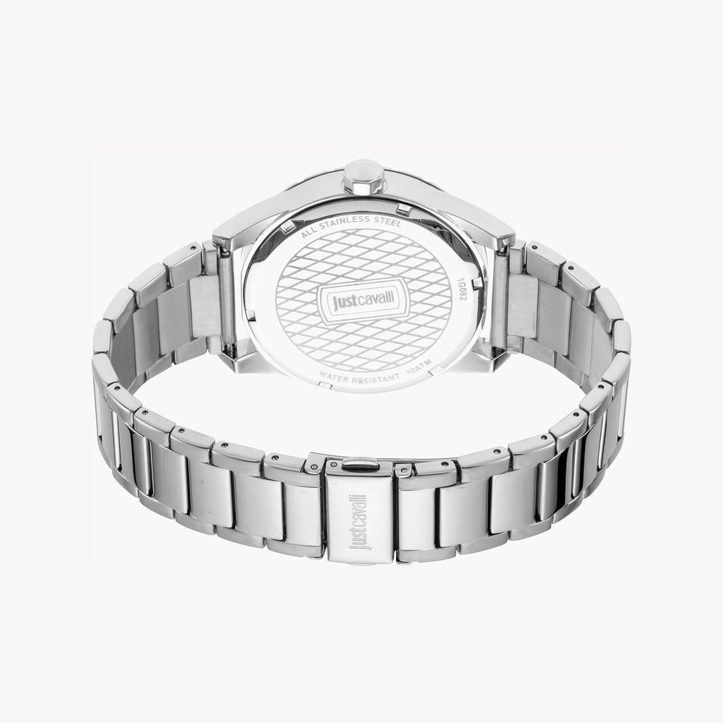 JUST CAVALLI MENS WATCH - SILVER STAINLESS STEEL ELEGANCE WITH 42MM ROUND DIAL-i-Watch-3