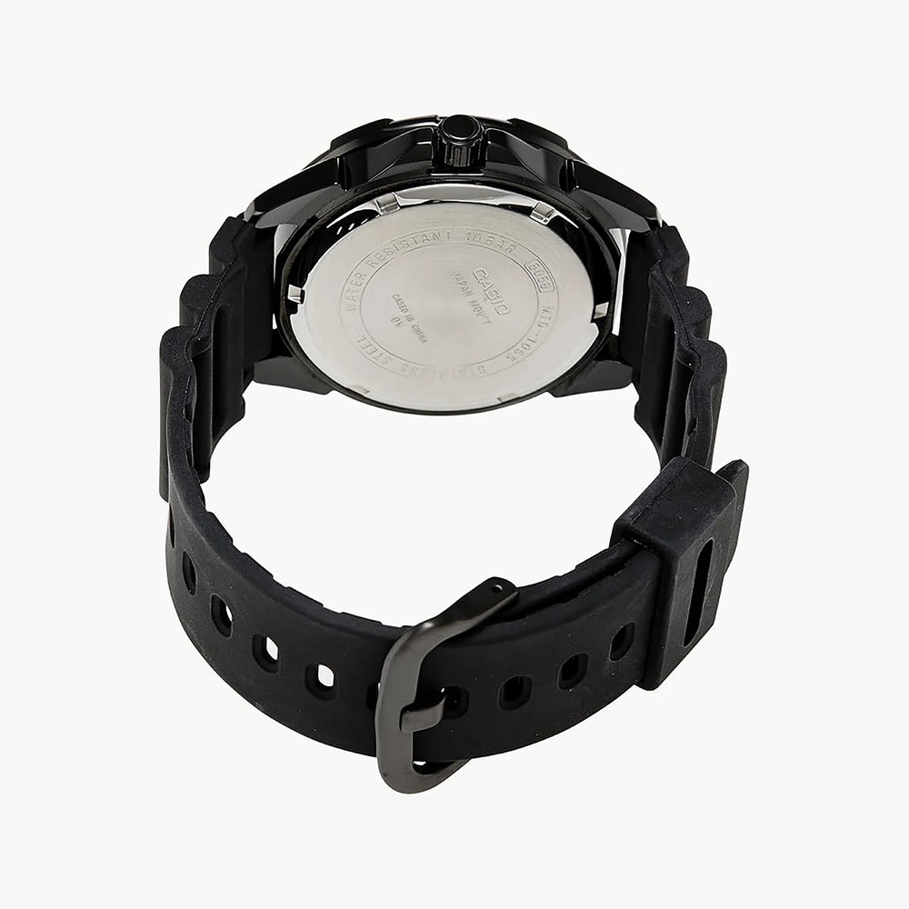 Mtd Men's Black Stainless Steel Watch, Resin Strap | Mtd-1065b-1a1 by i-watch