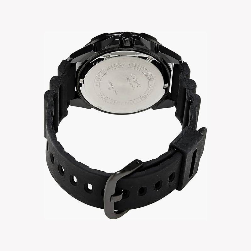 Mtd Men's Black Stainless Steel Watch, Resin Strap | Mtd-1065b-1a1 by i-watch