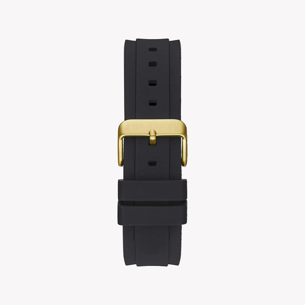 Guess Men's Gold Watch, Black Silicone Band | Gw0388g2 by i-watch