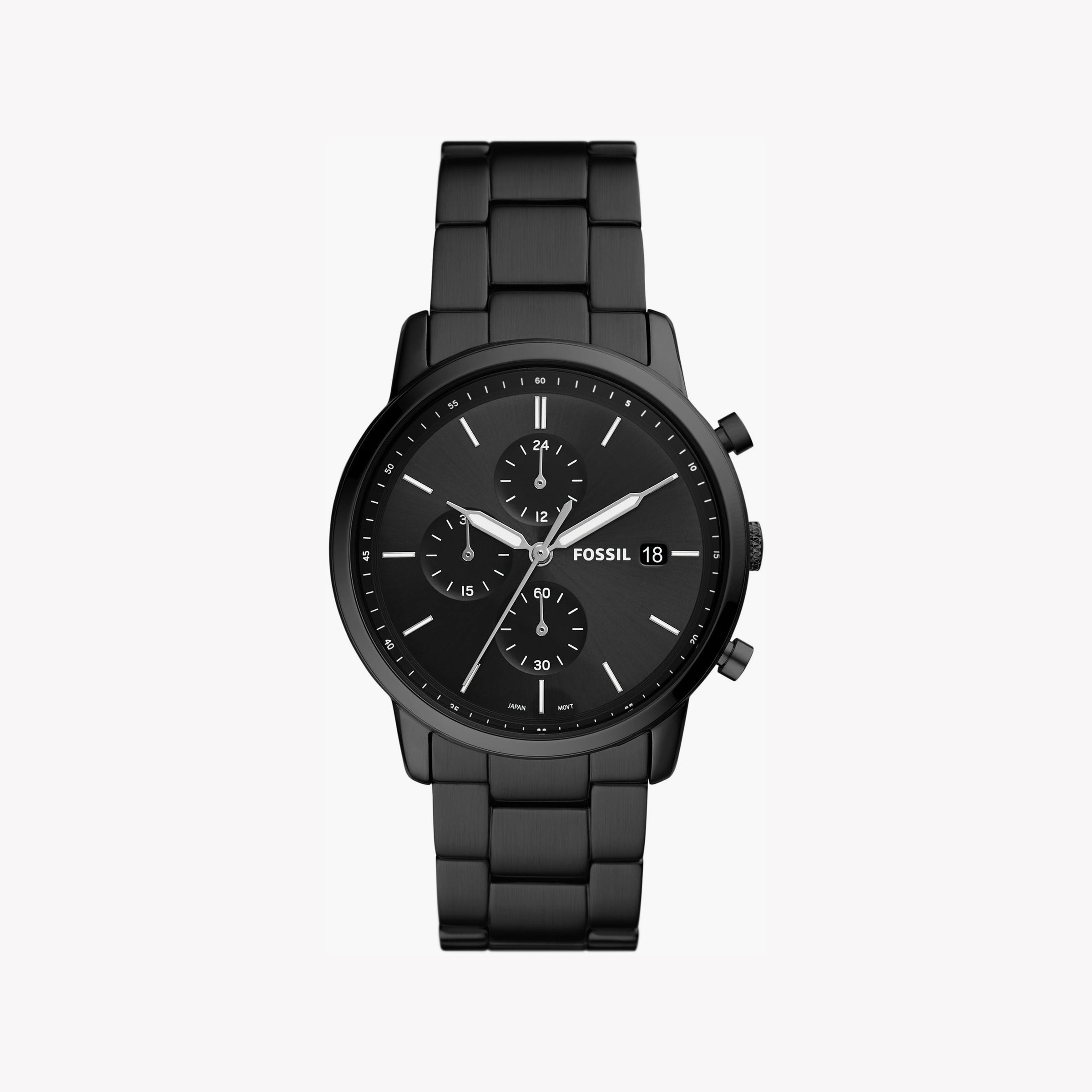 FOSSIL FS5848 ELEGANT BLACK STAINLESS STEEL - TIMELESS MEN'S WATCH FOR EVERY OCCASION