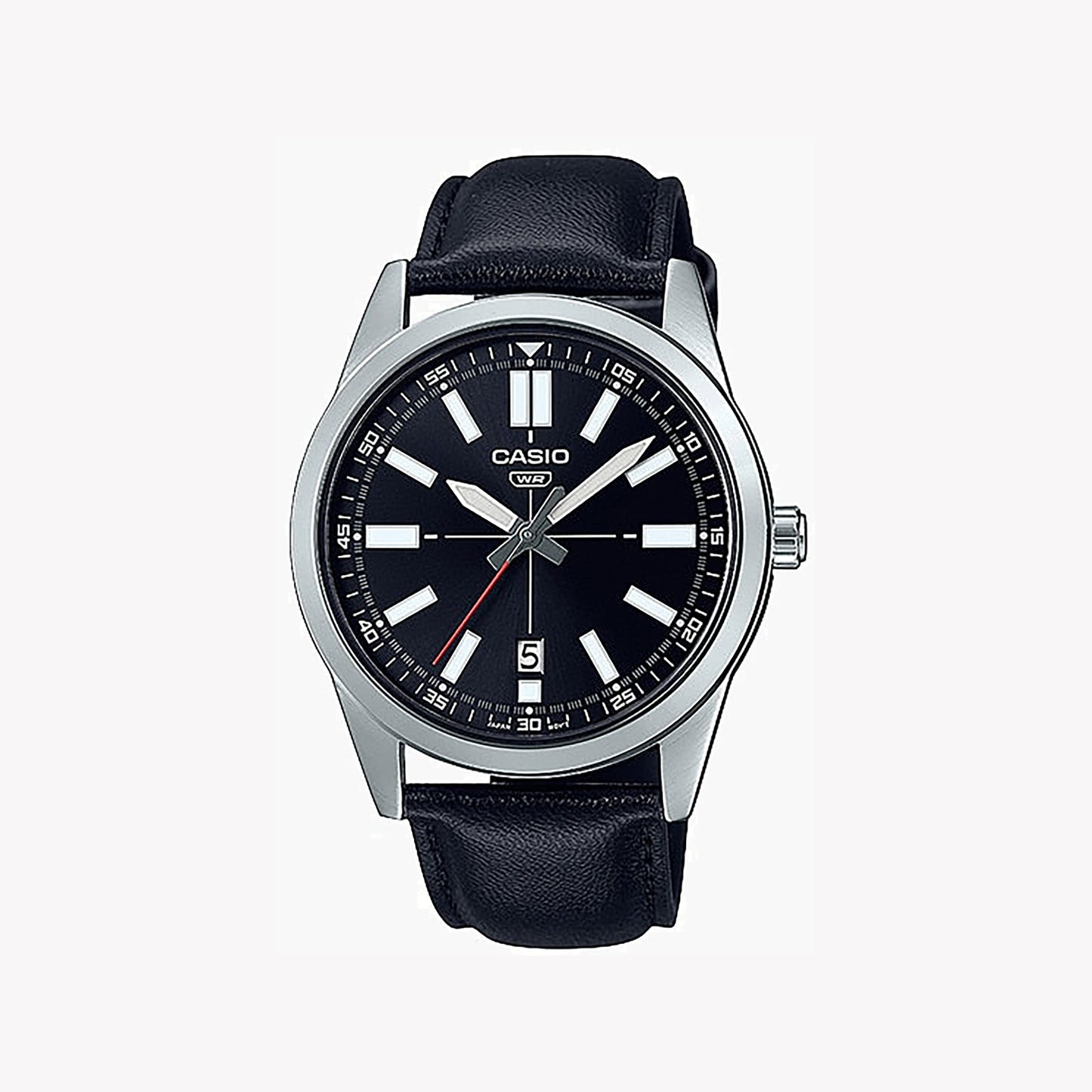 Casio MTP-VD02L-1E analoge silberne Herrenuhr