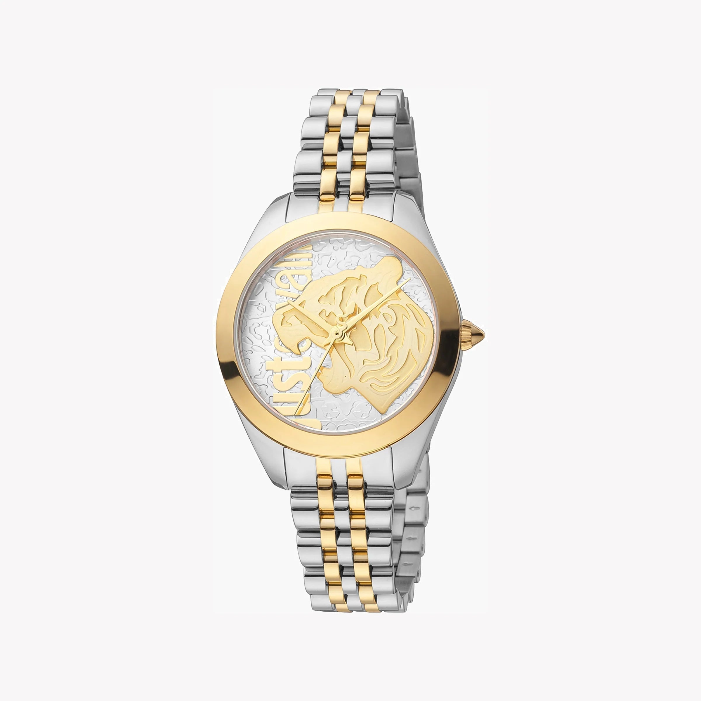 JUST CAVALLI Women's Watch with Silver & Gold Stainless Steel Case and Silver & Gold Stainless Steel Band