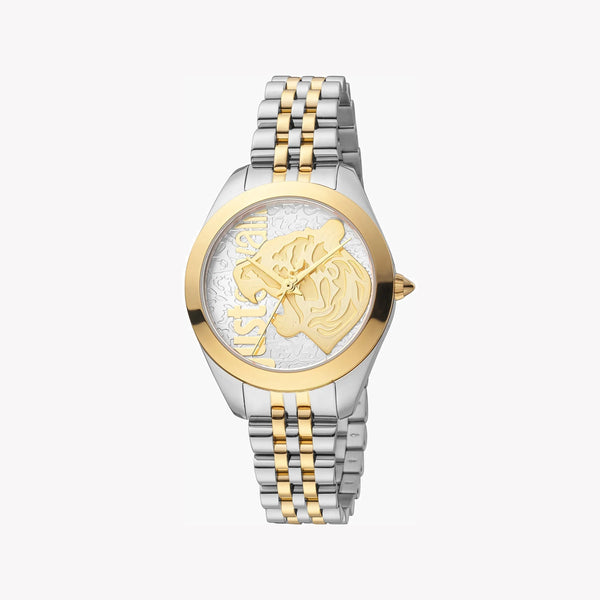 Just Cavalli Women's Two Tone Watch, Silver Dial | Jc1l210m0175 by i-watch