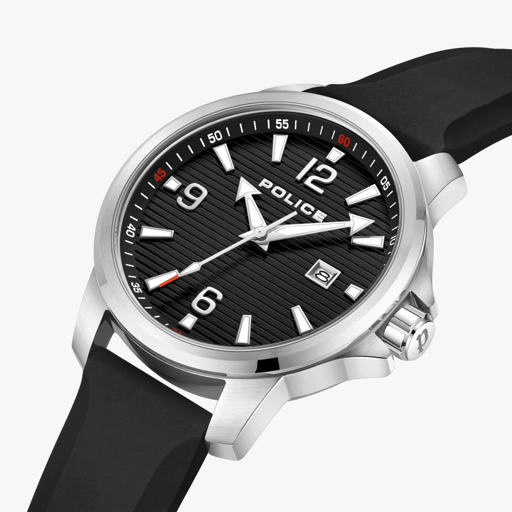 Police Men's Silver Watch, Black Dial | Pewjn0020903 by i-watch