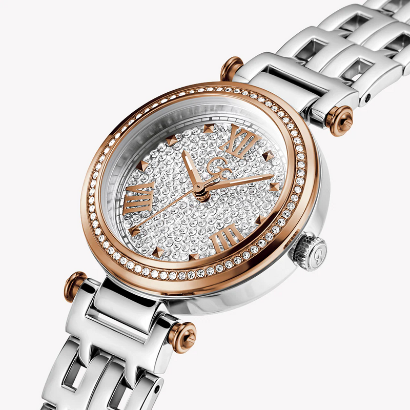 Guess Women's Rose Gold Watch, Silver Dial | Y47004l1mf by i-watch